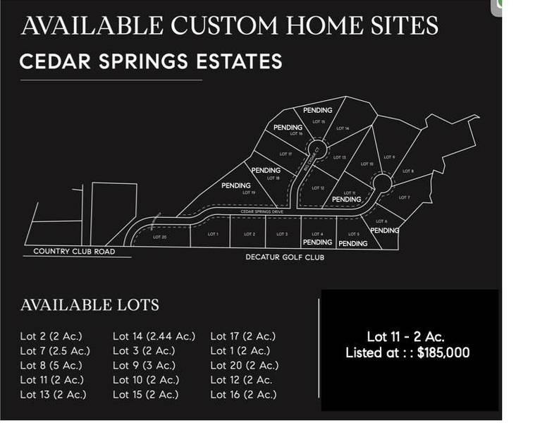 LOT 11 Cedar Springs Drive, Decatur, TX 76234