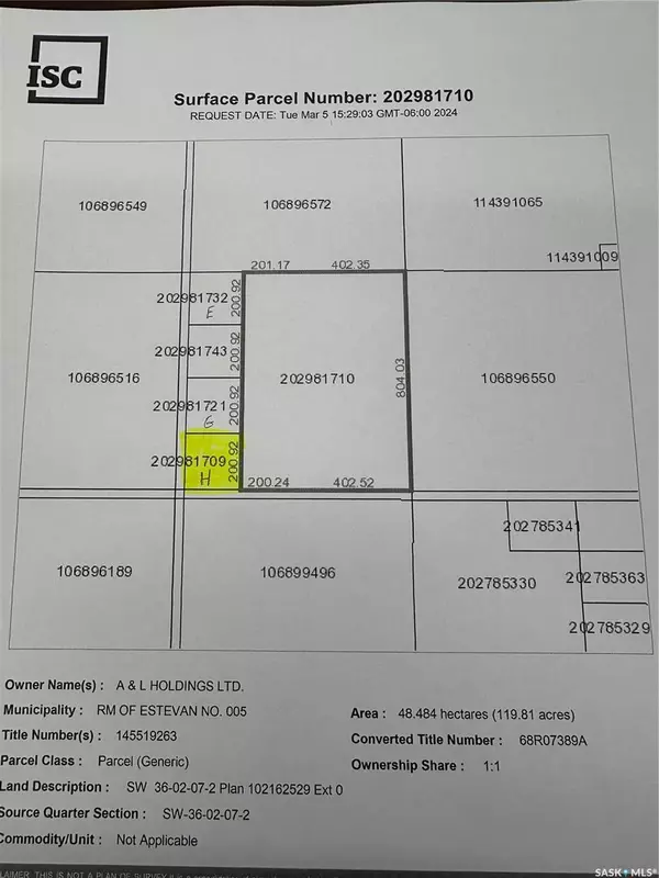 Estevan Rm No. 5, SK S0C 0M0,Rural Address