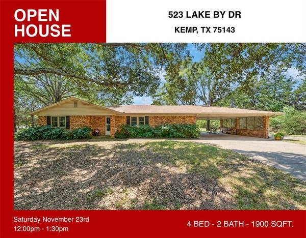 523 Lake By Dr., Kemp, TX 75143