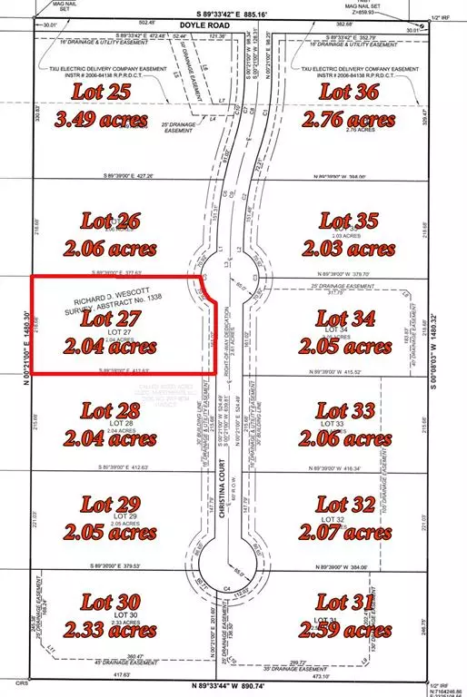 Krum, TX 76249,Lot 27 Christina Court