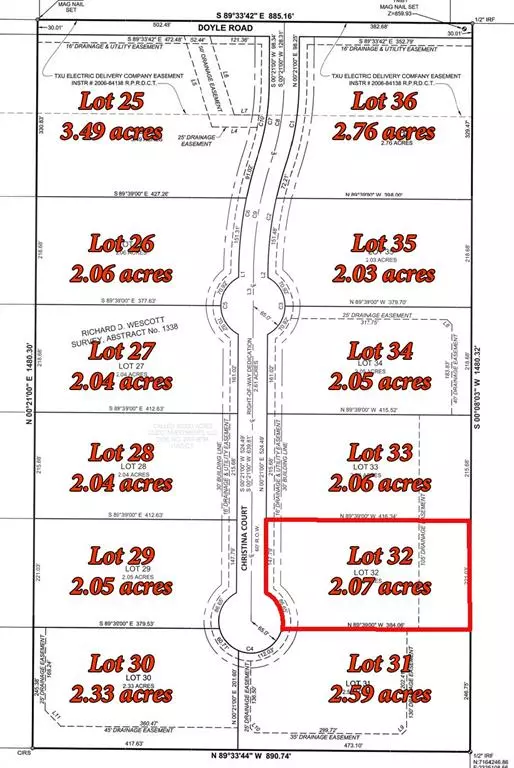 Krum, TX 76249,Lot 32 Christina Court