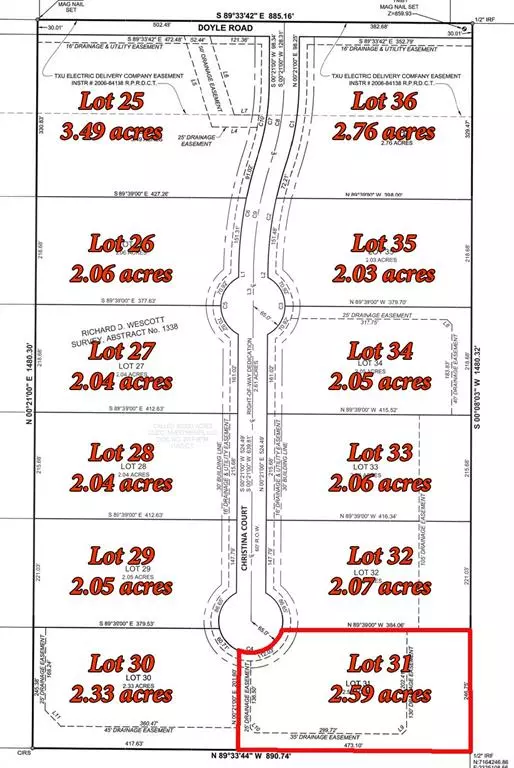 Lot 31 Christina Court, Krum, TX 76249