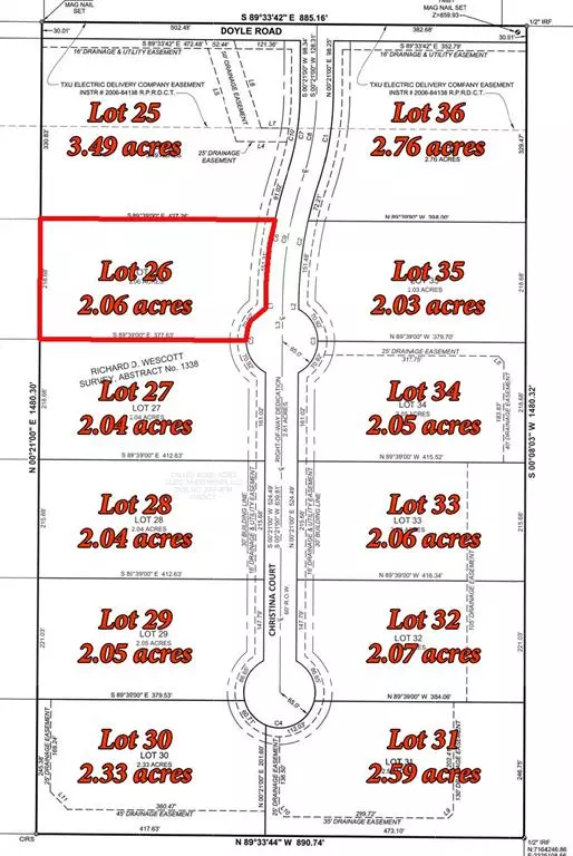 Krum, TX 76249,Lot 26 Christina Court