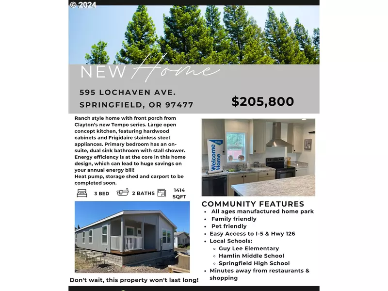 595 Lochaven AVE, Springfield, OR 97477