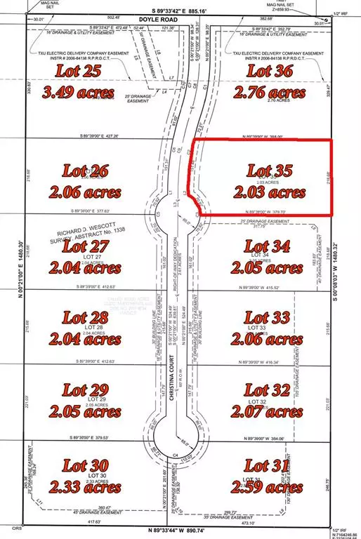 Krum, TX 76249,Lot 35 Christina Court