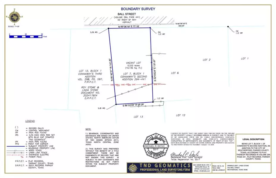 Lot 7 Ball Street, Weatherford, TX 76086