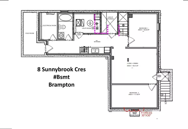 Brampton, ON L7A 1Y2,8 Sunnybrook CRES #Bsmt