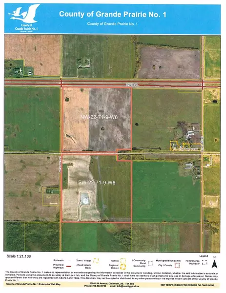 W 1/2 22-71-9-W6 43 HWY, Huallen, AB T0H 0C0