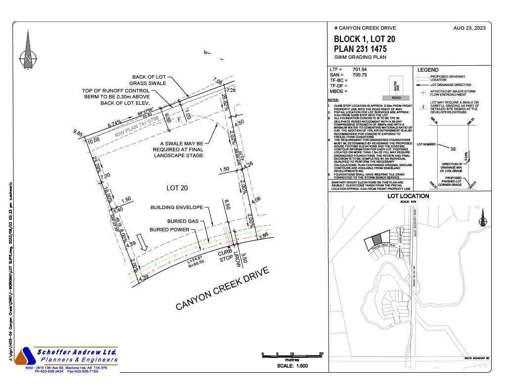 Medicine Hat, AB T1B 0B2,16 Canyon Creek DR Southwest