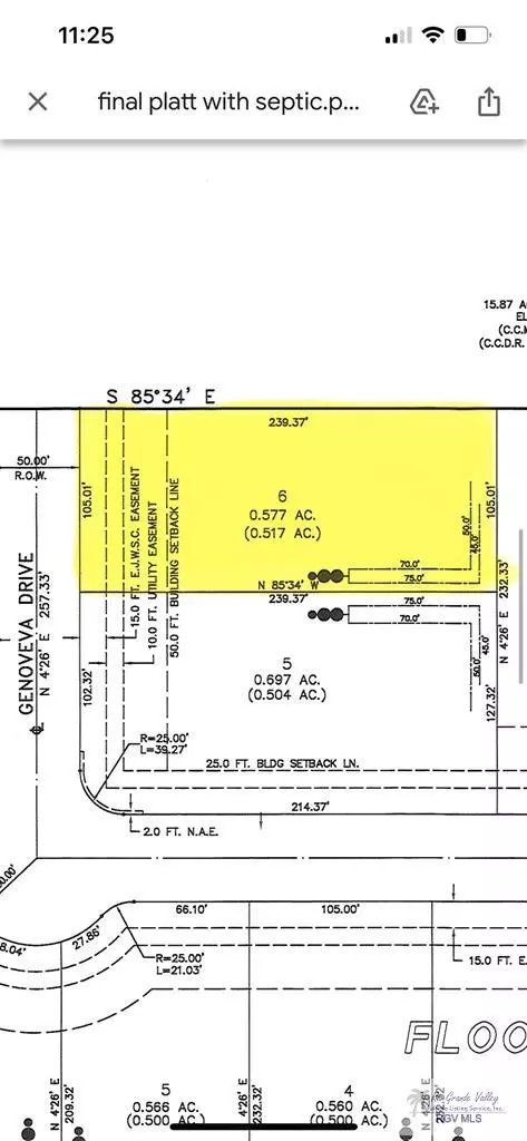 Lot 6 Blk 2 GENOVEVA DR, Brownsville, TX 78521