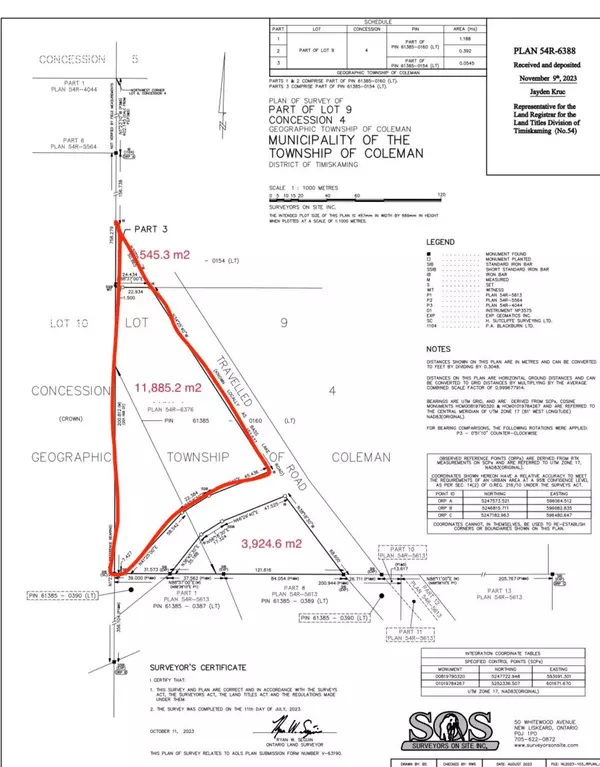 Coleman, ON P0J 1C0,Part1&3 Part Lot 9 Con 4, Bass Lake Rd N/A