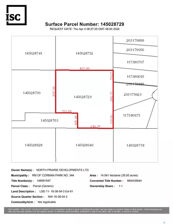 Corman Park Rm No. 344, SK S0K 4S0,Rural Address