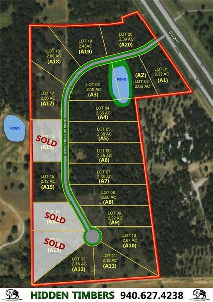 157 (Lot A11) Hidden Timbres Drive, Alvord, TX 76225