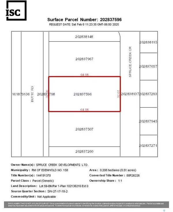 Edenwold Rm No. 158, SK S0G 3Z0,313 Spruce Creek CRESCENT