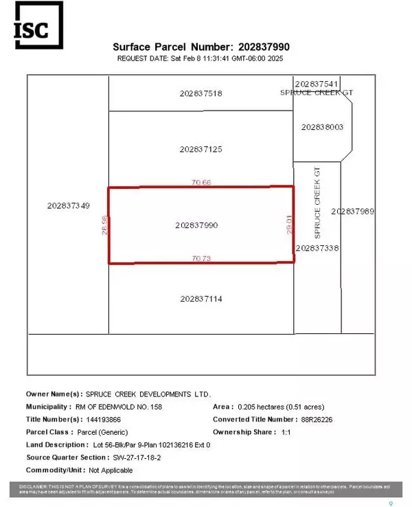 Edenwold Rm No. 158, SK S0G 3Z0,832 Spruce Creek GATE