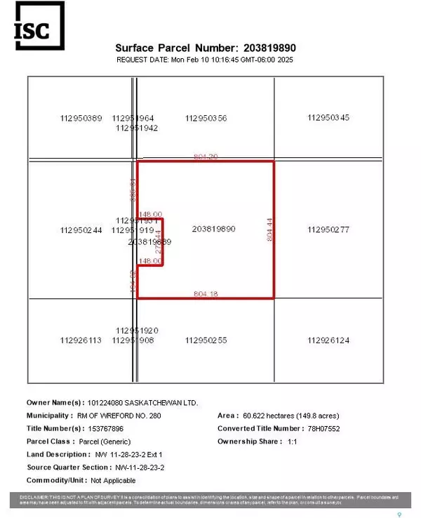 Wreford Rm No. 280, SK S0G 3R0,Rural Address