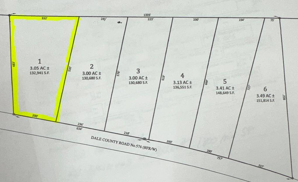 Lot 1 Dale County Rd 576, Headland, AL 36345