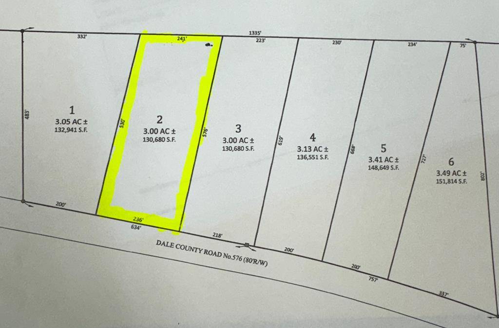 Lot 2 Dale County Rd 576, Headland, AL 36345