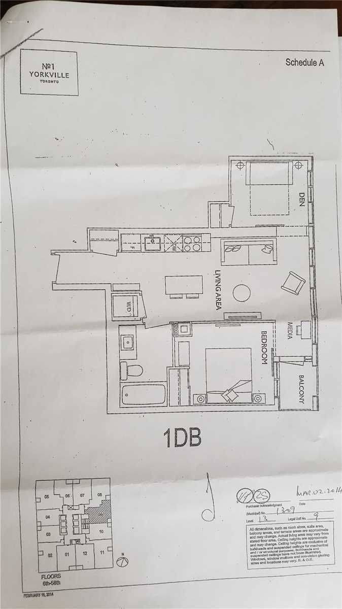 Toronto C02, ON M4W 0B1,1 Yorkville AVE #1309