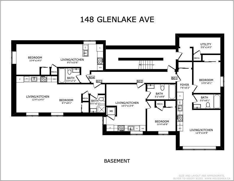 Toronto W02, ON M6P 1E7,148 Glenlake AVE #3