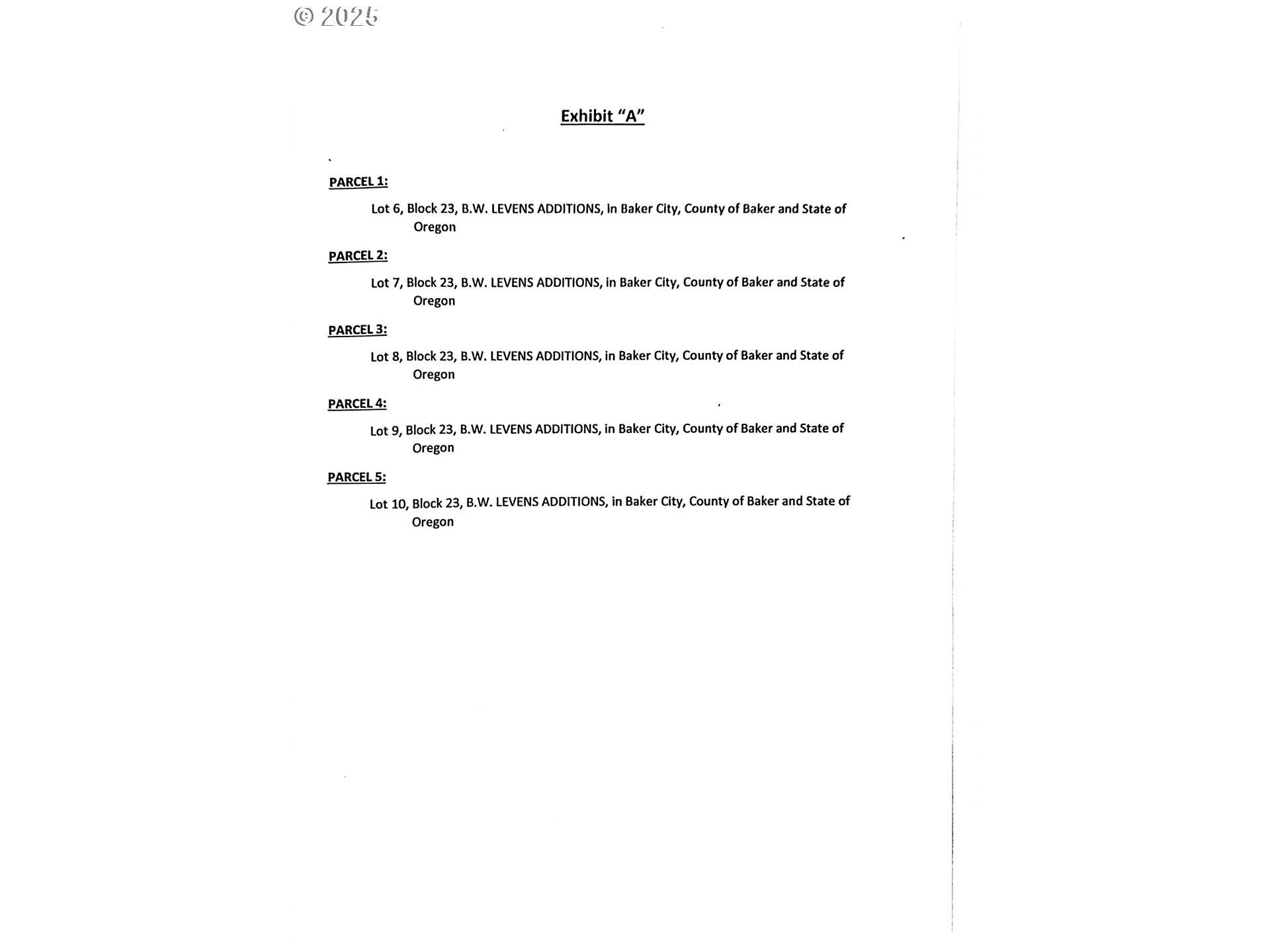 Baker City, OR 97814,Address not disclosed