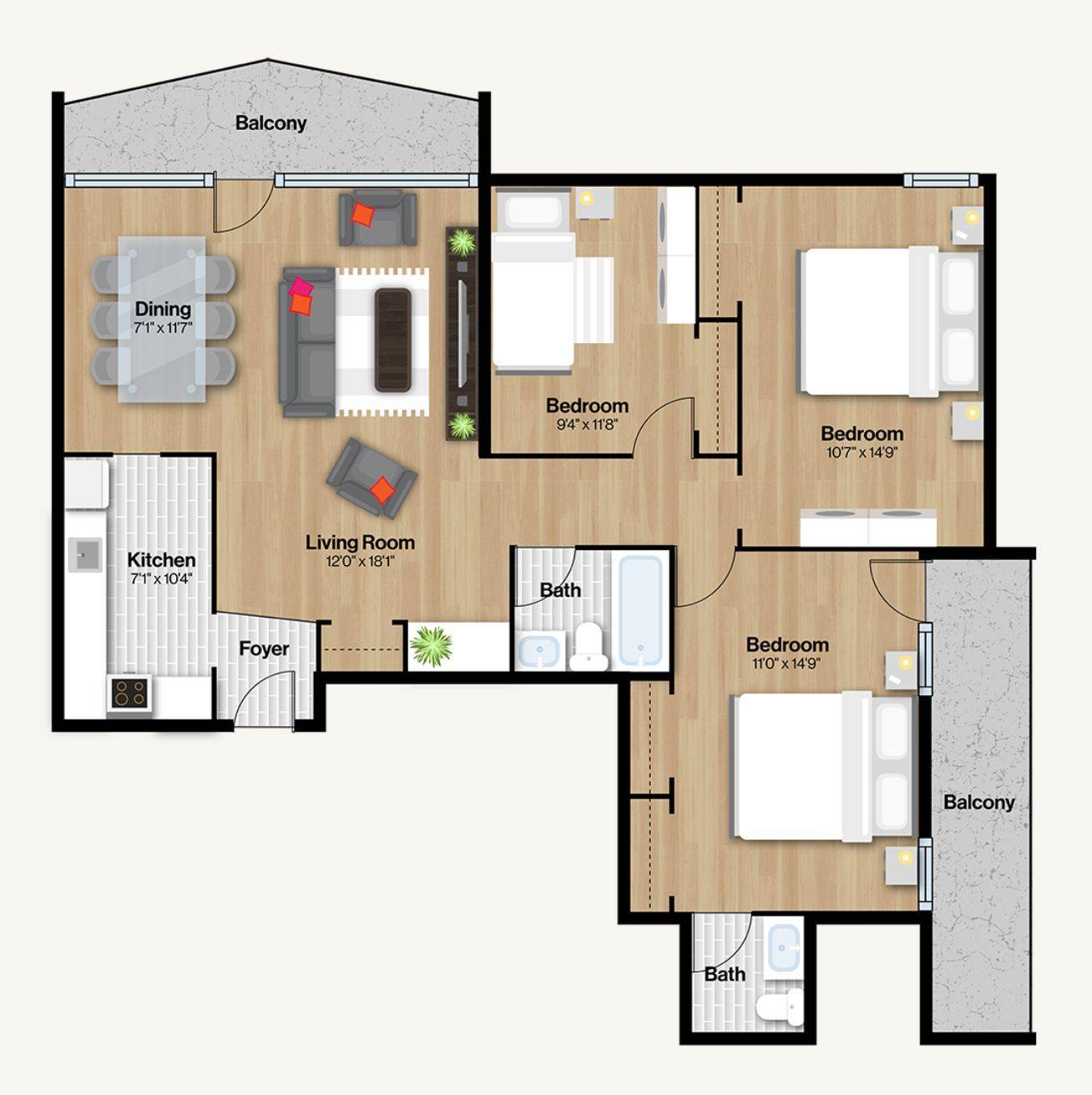 Toronto C13, ON M3A 3B3,150 Graydon Hall DR #1411