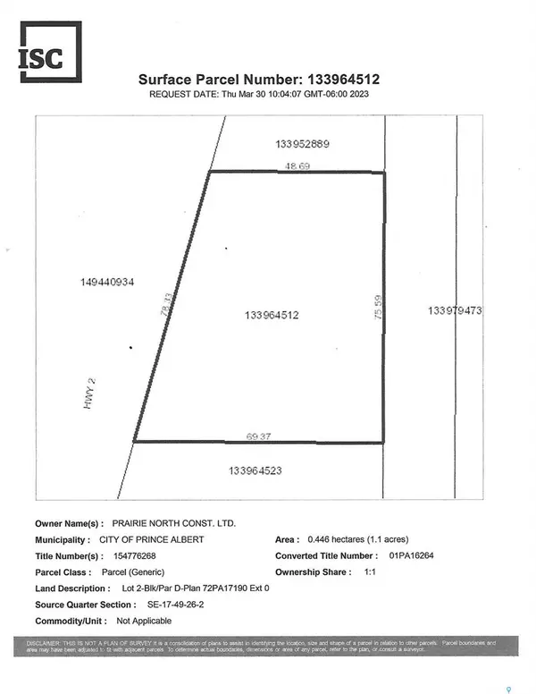 0 Rural Address, Prince Albert, SK S6V 5R3