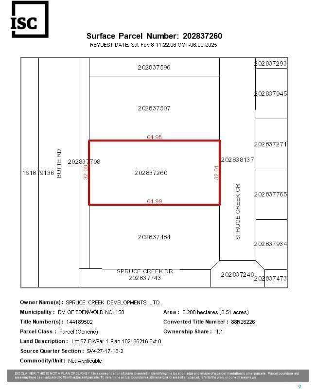 Edenwold Rm No. 158, SK S0G 3Z0,305 Spruce Creek CRESCENT