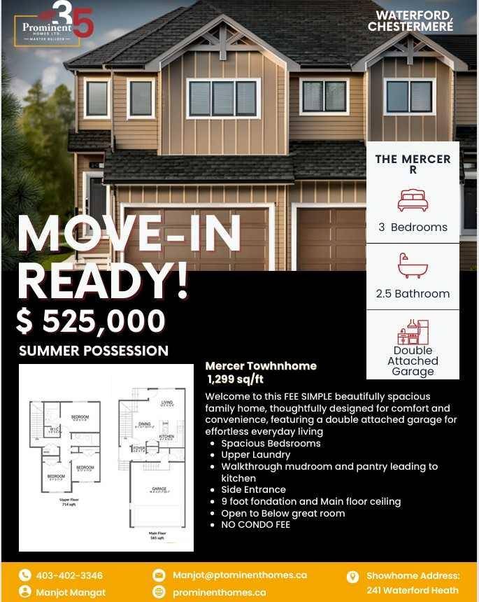 281 Waterford Heath, Chestermere, AB T1X2S1