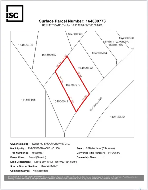 808 Emerald Park ROAD, Edenwold Rm No. 158, SK S4L 0C4