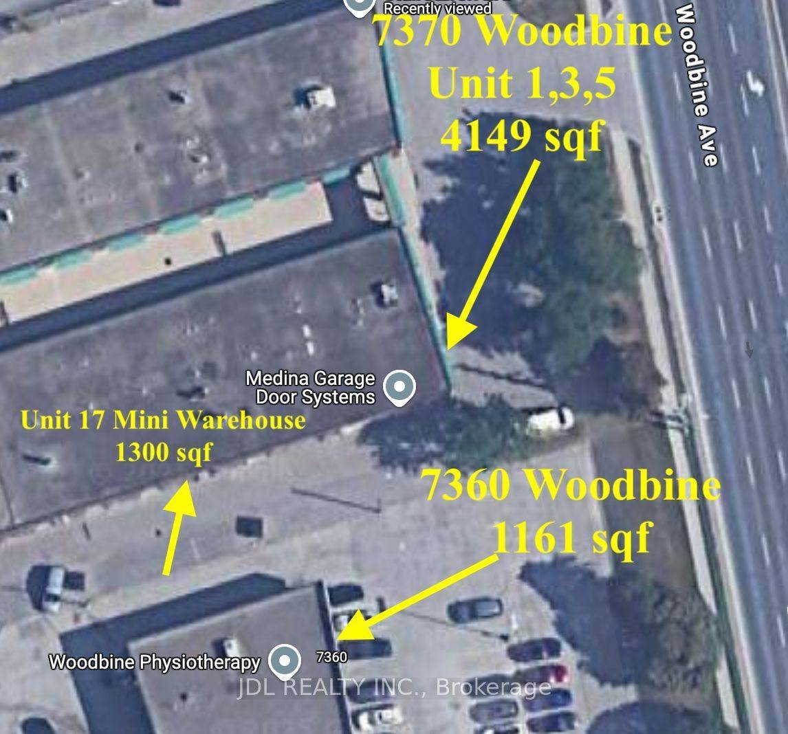 Markham, ON L3R 1A5,7370 Woodbine AVE #Unit 1,3,5 & 17