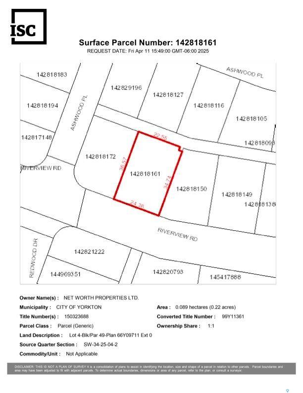 Yorkton, SK S3N 2L8,406 Riverview ROAD
