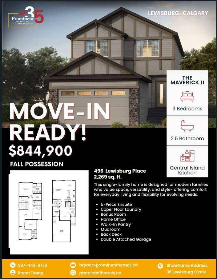 496 Lewisburg PL NE, Calgary, AB T3P 2N6