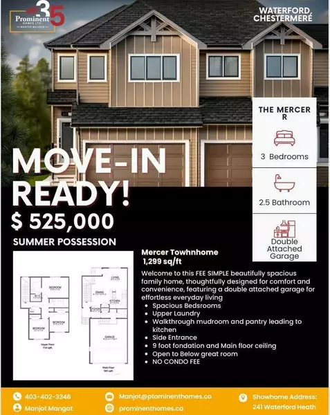 296 Waterford WAY, Chestermere, AB T1X 2Z9