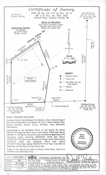 0 Sharon Valley RD, Brooklyn, MI 49230