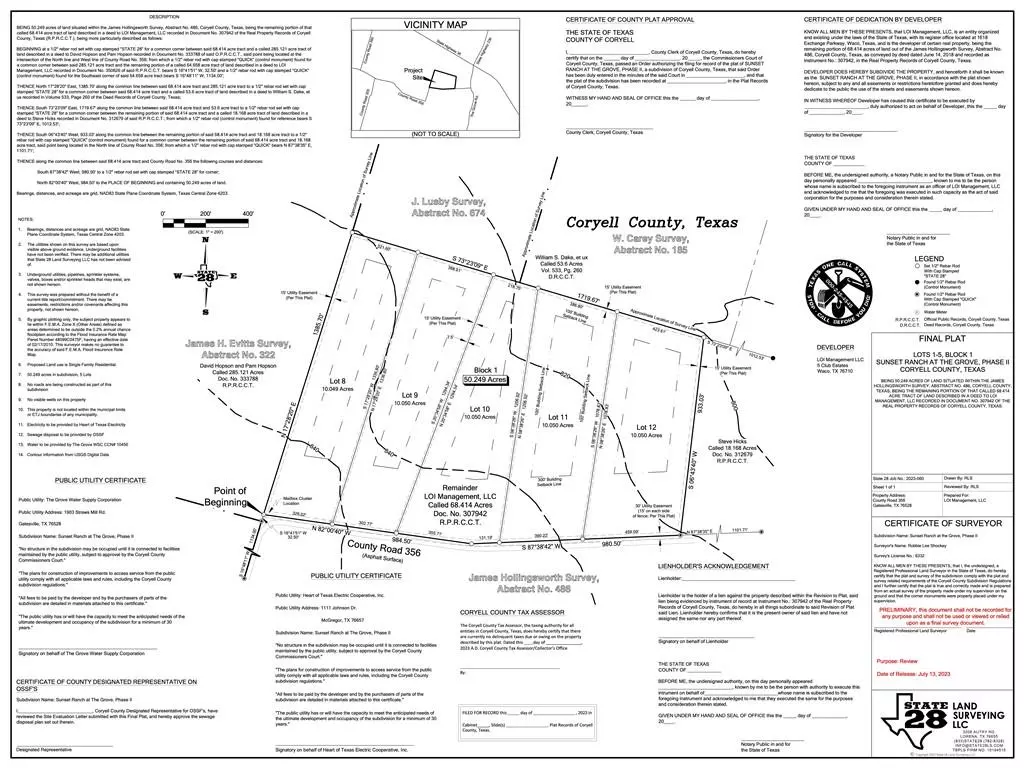 Gatesville, TX 76528,Sunset Ranch Tract 11 CR 356 Road