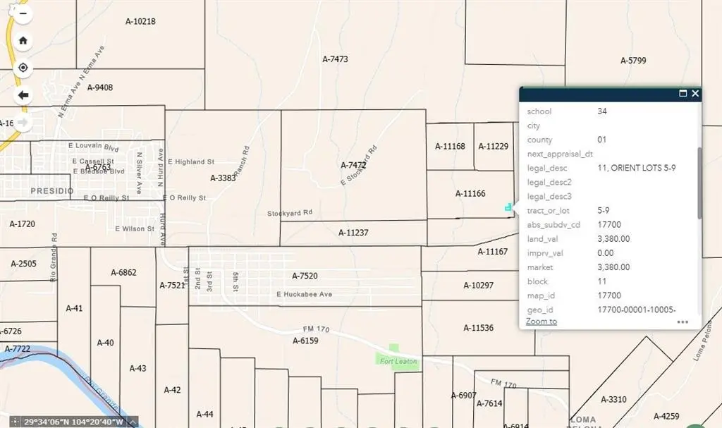 Presidio, TX 79845,11 Stockyard Road