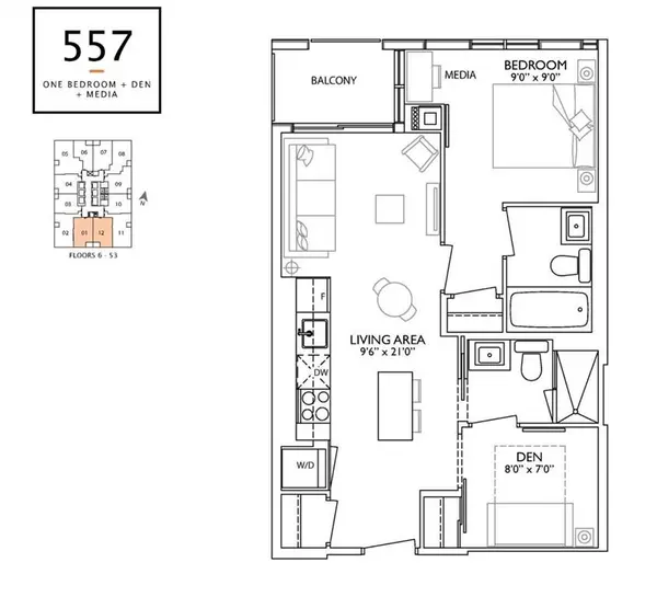 Toronto C02, ON M4W 1L1,1 Yorkville AVE #1801