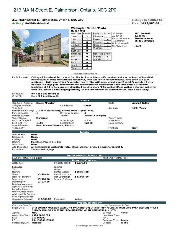 Minto, ON N0G 2P0,213 Main ST E