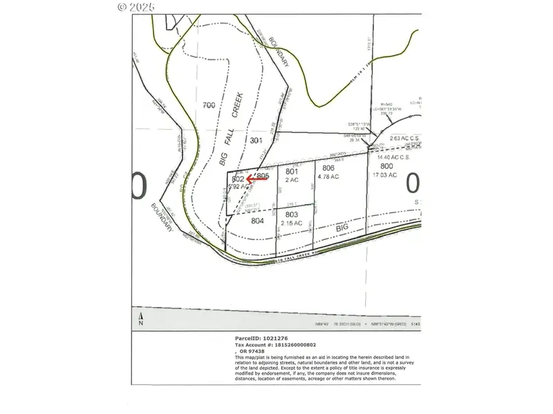 Big Fall Creek Rd #802, Fall Creek, OR 97438