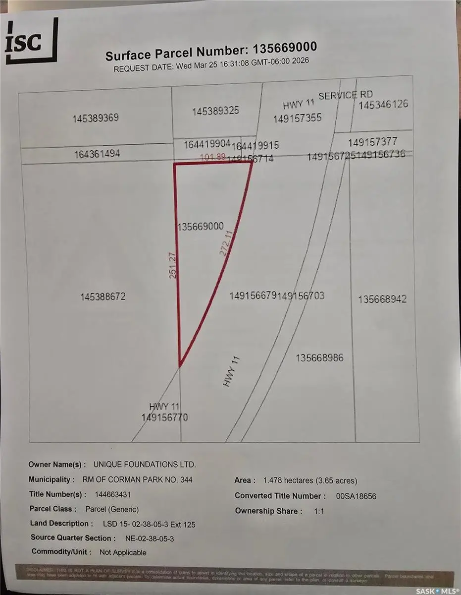 Rural Address, Corman Park Rm No. 344, SK S0K 4S0