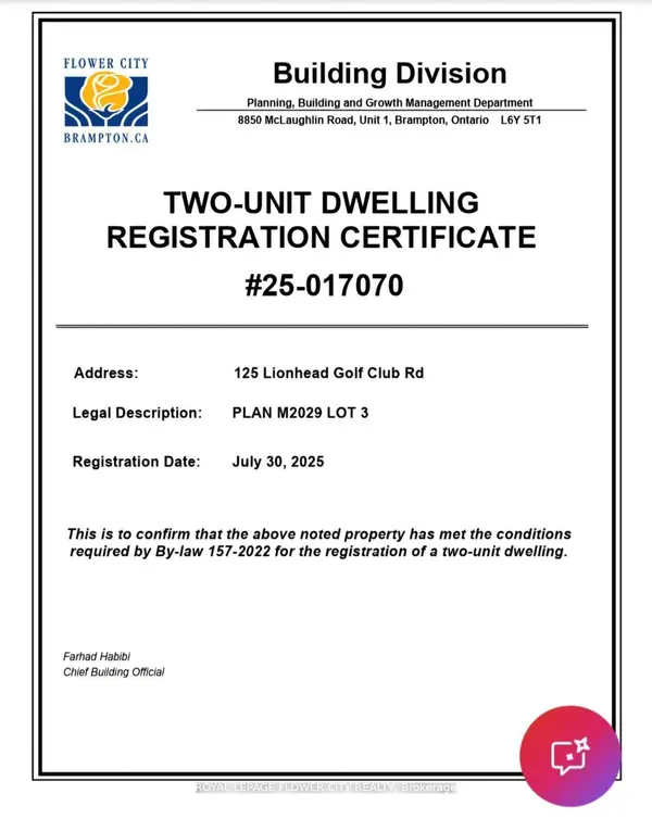 125 Lionhead Golf Club RD, Brampton, ON L6Y 6C2