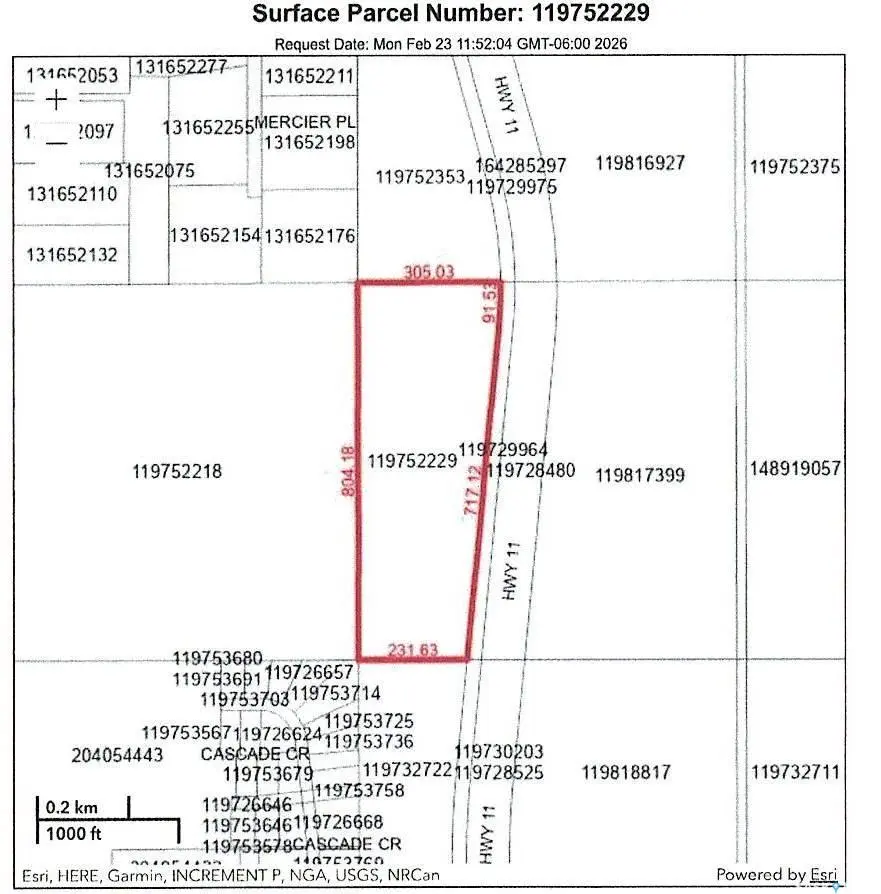 Rural Address, Dundurn Rm No. 314, SK S0K 1K0