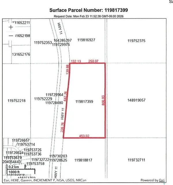 Rural Address, Dundurn Rm No. 314, SK S0K 1K0