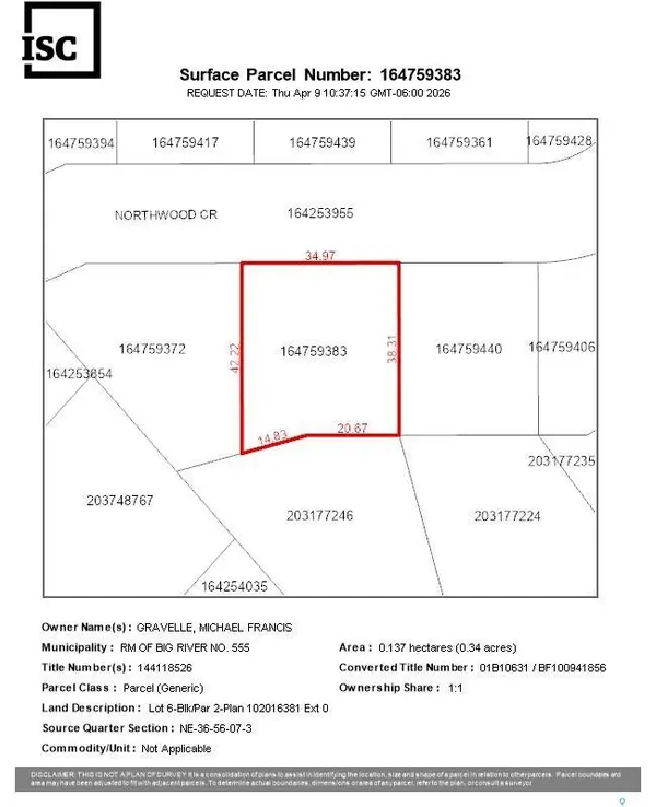 Rural Address, Big River Rm No. 555, SK S0J 0E0