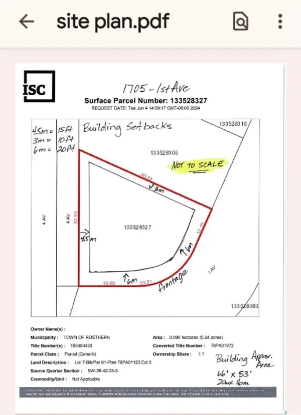 1705 1st AVENUE, Rosthern, SK S0K 3R0