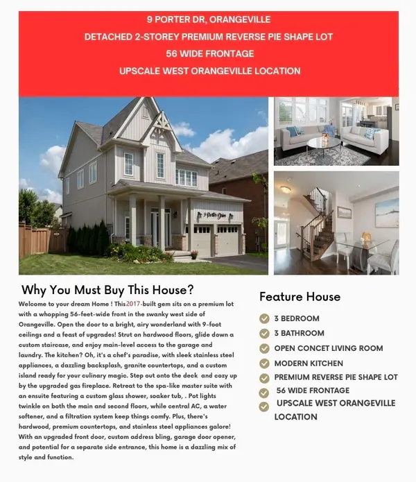 9 Porter DR, Orangeville, ON L9W 6Z4