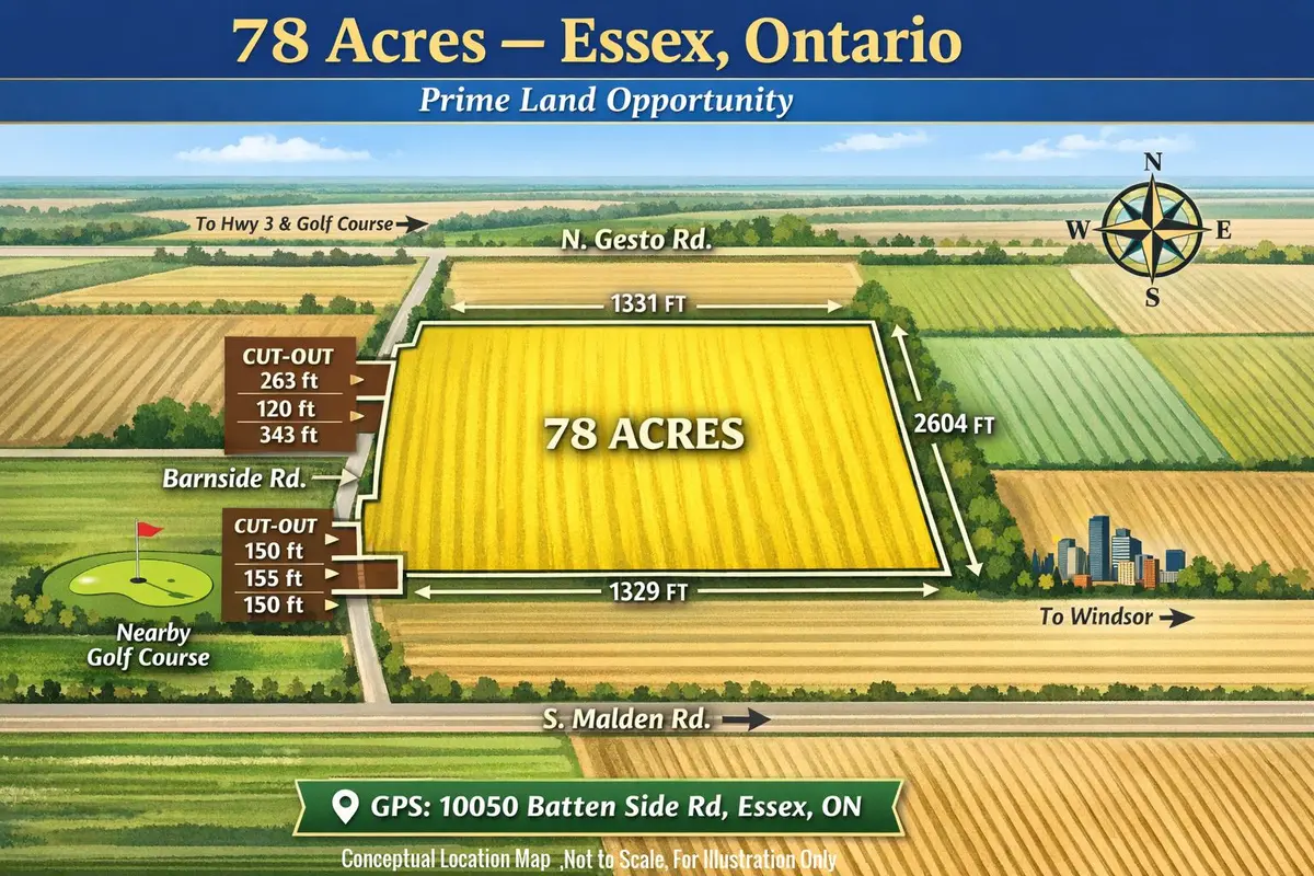 PT LT 30 CON Batten Side RD, Essex, ON N8M 2X6