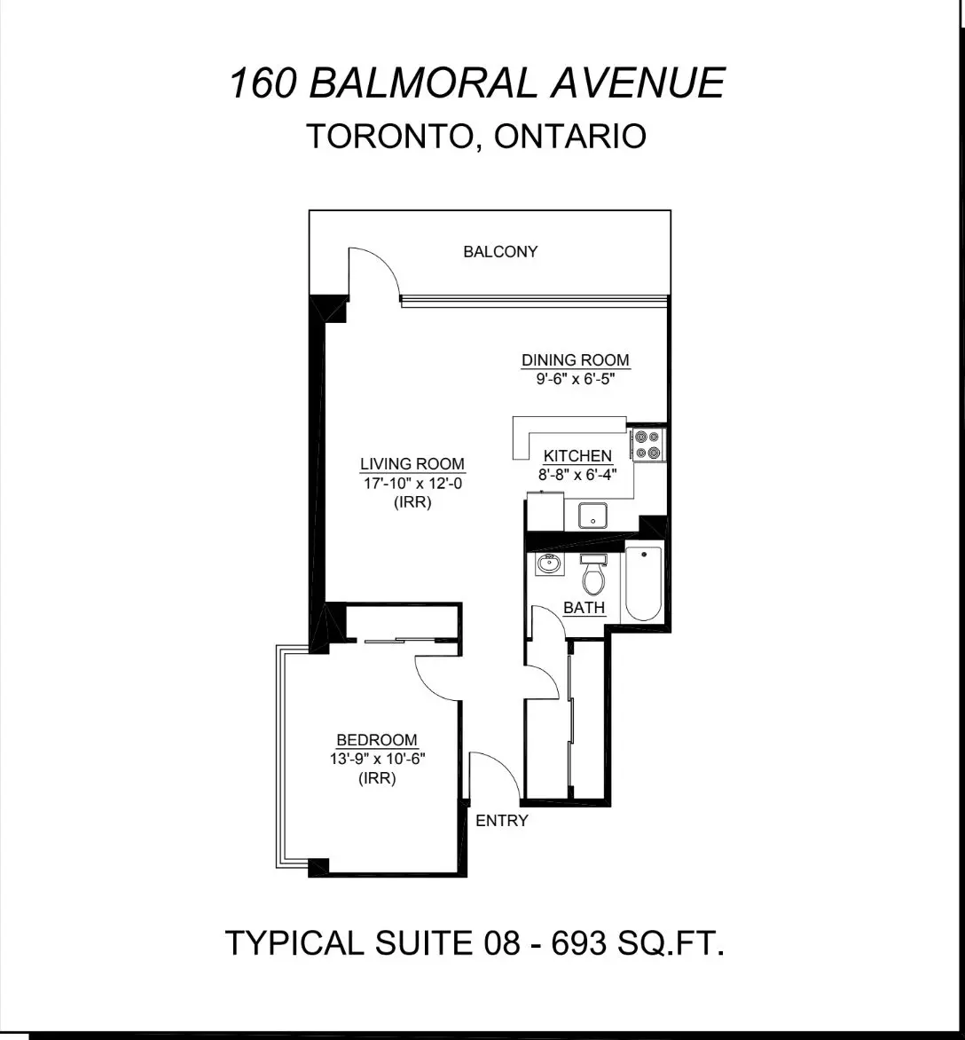 160 Balmoral AVE #908, Toronto C02, ON M4V 1J7