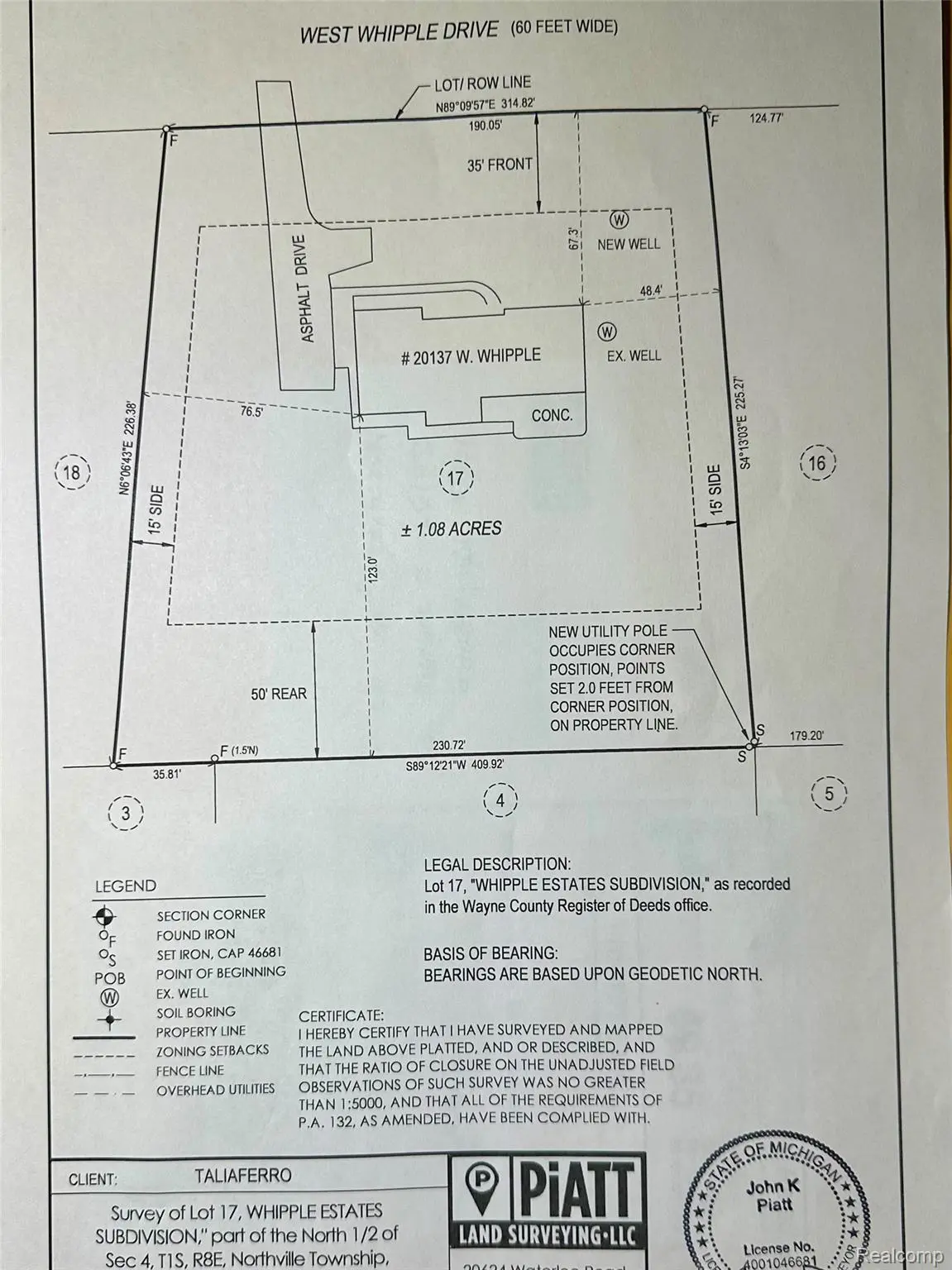 20137 W Whipple DR, Northville, MI 48167